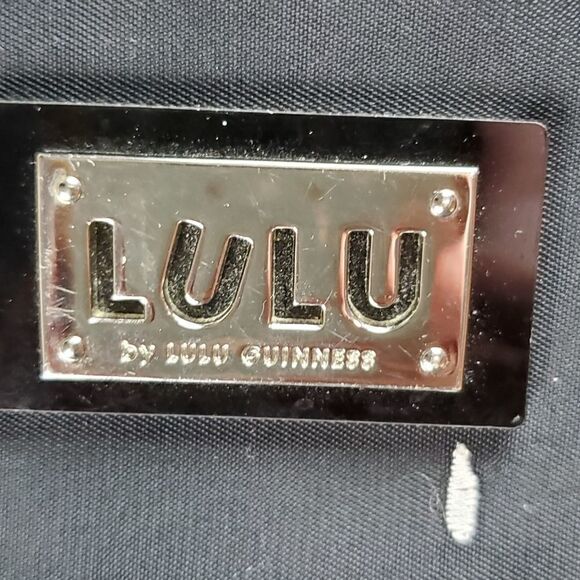 Lulu Guiness Black Purse with Umbrella Embroidery Design - Picture 10 of 10